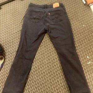 Levi's Women's Dark Blue Pants Classic Straight Leg